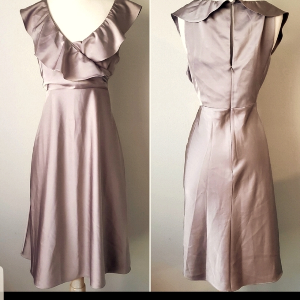 J.Crew Tan Satin dress